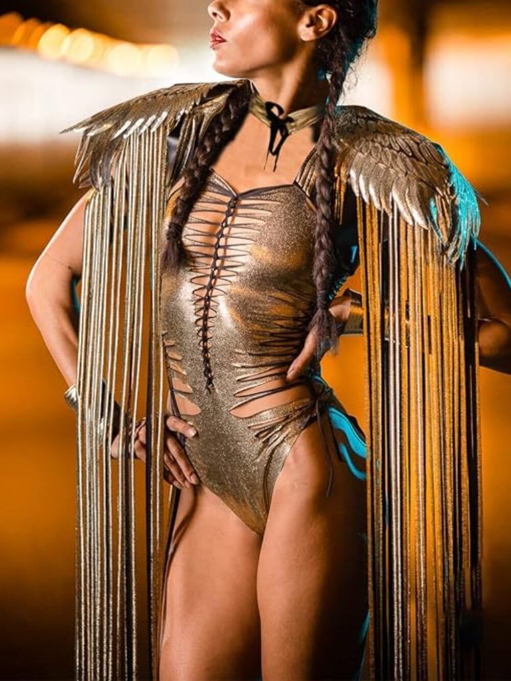 Angel Wings Cape Gold Shawl